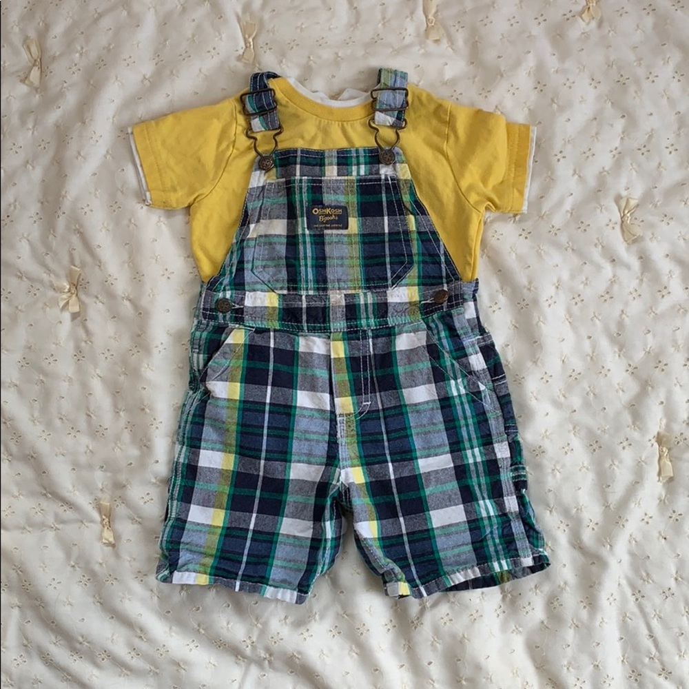 Overalls shorts set
